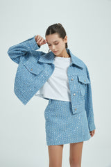 ROCHELLE SEQUIN MINI SKIRT