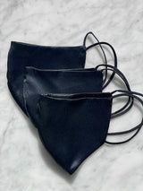 3-PACK NON-MEDICAL 100% SILK NAVY FACE MASK