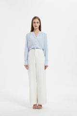 ECHO V-NECK SILK SHIRT