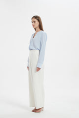 ECHO V-NECK SILK SHIRT