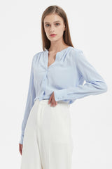 ECHO V-NECK SILK SHIRT