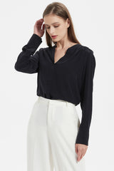 ECHO V-NECK SILK SHIRT