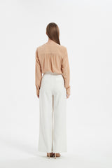 ECHO V-NECK SILK SHIRT