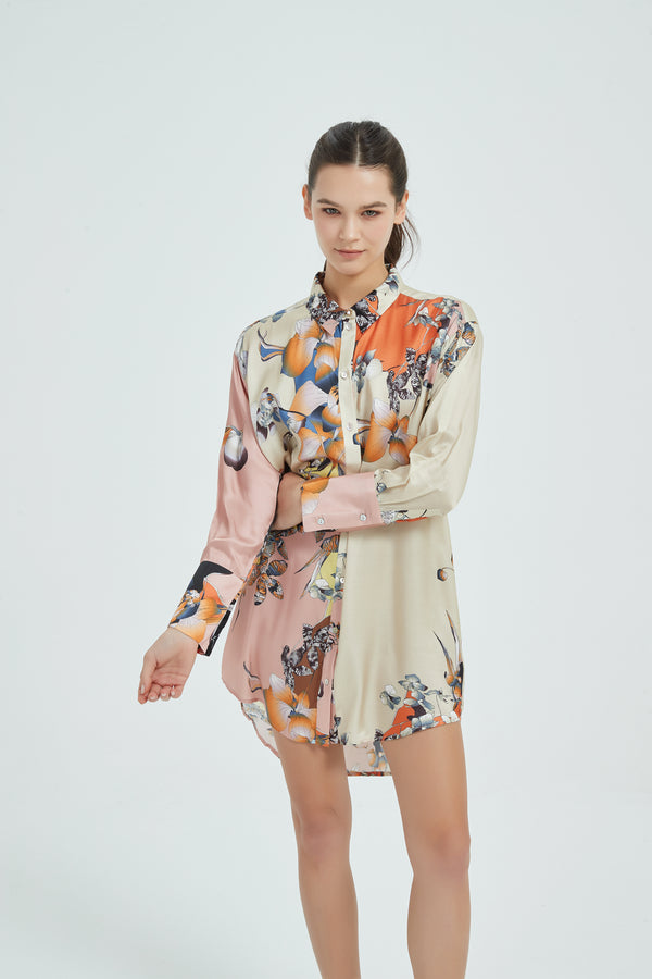 JASMINE SILK SHIRT DRESS