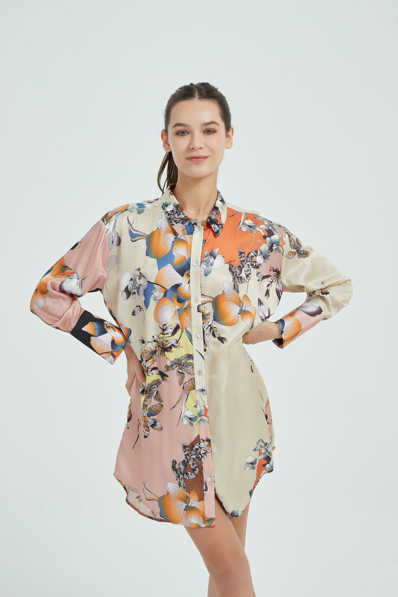 JASMINE SILK SHIRT DRESS