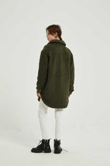 Olive Long-Sleeve Shirt Jacket
