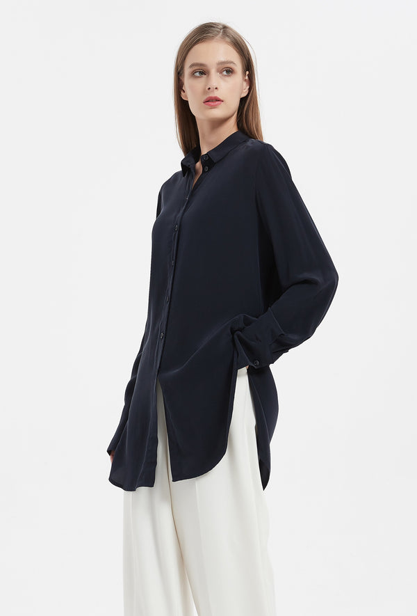 EVA BOYFRIEND SILK SHIRT