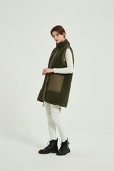 Olive Sleeveless Jacket