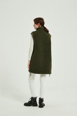 Olive Sleeveless Jacket